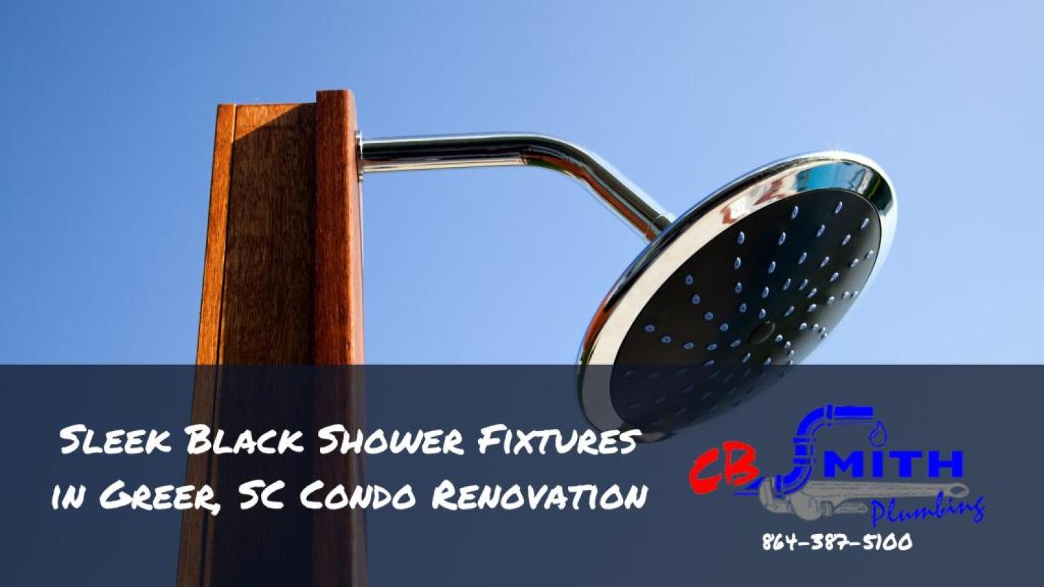 Greer SC Faucet and Fixture Sleek Black Shower Fixtures in Greer, SC Condo Renovation